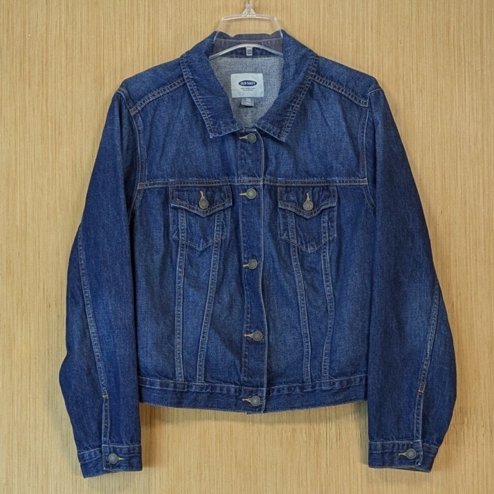Old Navy Denim Jacket Women's XXL Blue Classic Trucker Style Casual Boho Western